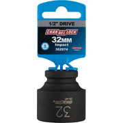 Channellock 1/2 In. Drive 32 mm 6-Point Shallow Metric Impact Socket