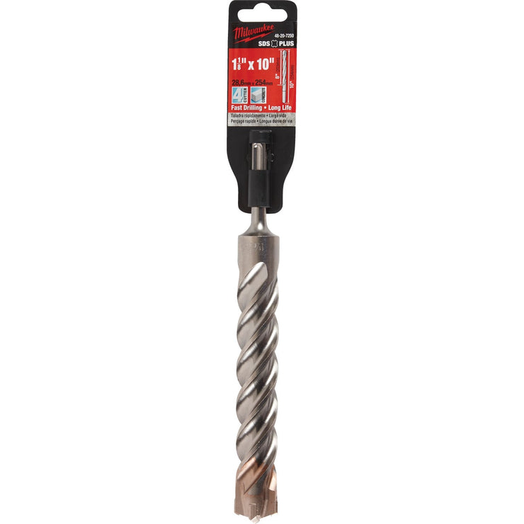Milwaukee MX4 SDS-Plus 1-1/8 In. x 10 In. 4-Cutter Rotary Hammer Drill Bit
