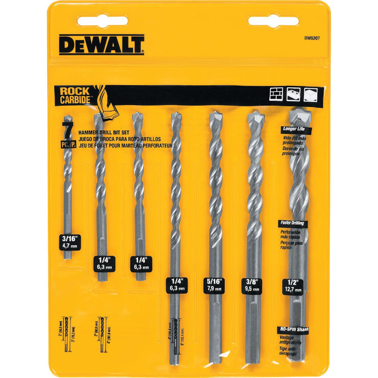 DeWalt Masonry Drill Bit Set (7-Pieces)