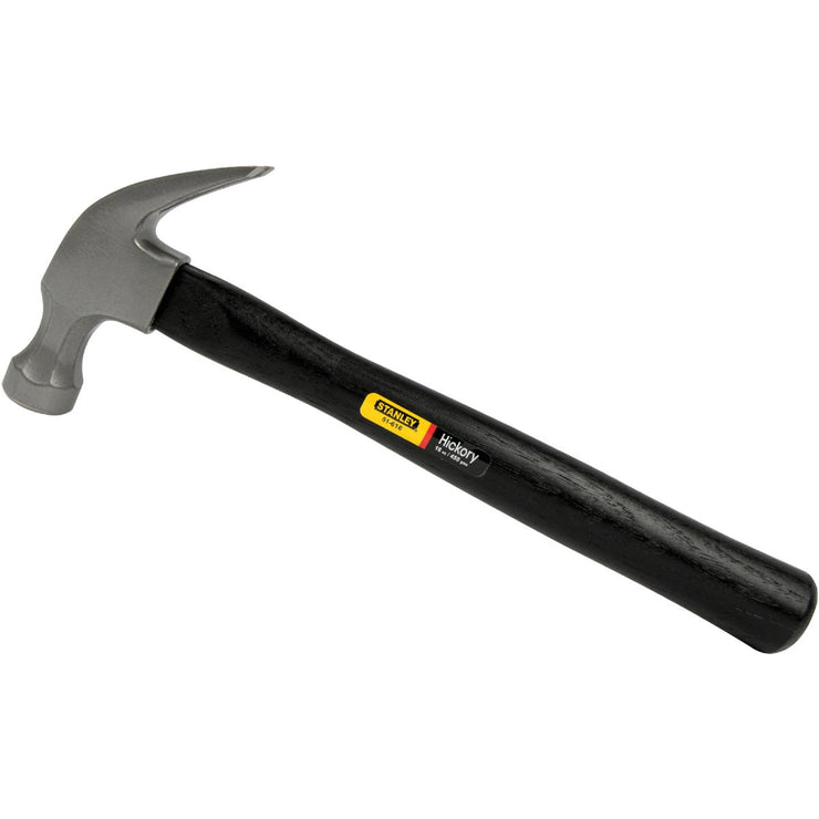 Stanley 16 Oz. Smooth-Face Curved Claw Hammer with Hickory Handle