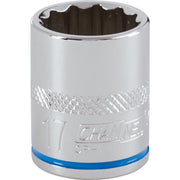 Channellock 3/8 In. Drive 17 mm 12-Point Shallow Metric Socket