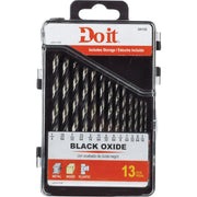 Do it 13-Piece Black Oxide Drill Bit Set, 1/16 In. thru 1/4 In.