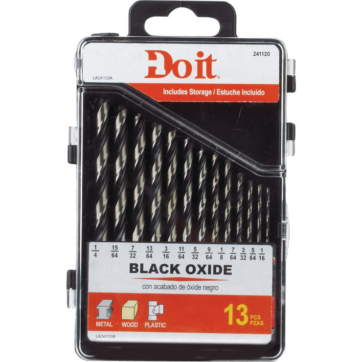 Do it 13-Piece Black Oxide Drill Bit Set, 1/16 In. thru 1/4 In.