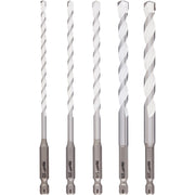Milwaukee Shockwave 5-Piece Carbide Multi-Material Hex Shank Drill Bit Set