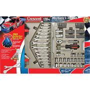 Crescent 3/8 In. Drive 12-Point Standard/Metric Mechanic & Automotive Tool Set (128-Piece)