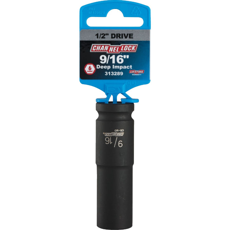 Channellock 1/2 In. Drive 9/16 In. 6-Point Deep Standard Impact Socket
