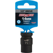 Channellock 1/2 In. Drive 14 mm 6-Point Shallow Metric Impact Socket