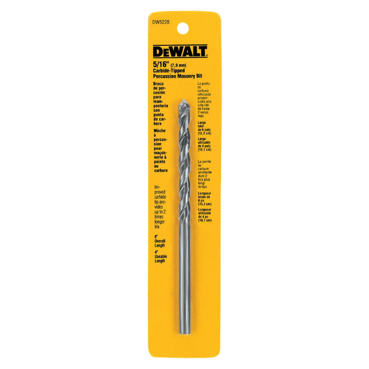 DeWalt 5/16 In. x 5 In. Masonry Drill Bit