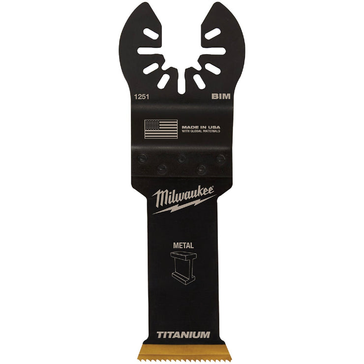 Milwaukee OPEN-LOK 1-1/8 In. Titanium Enhanced Bi-Metal Oscillating Blade