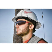 Milwaukee Red & Black Frame Safety Glasses with Tinted Fog-Free Lenses