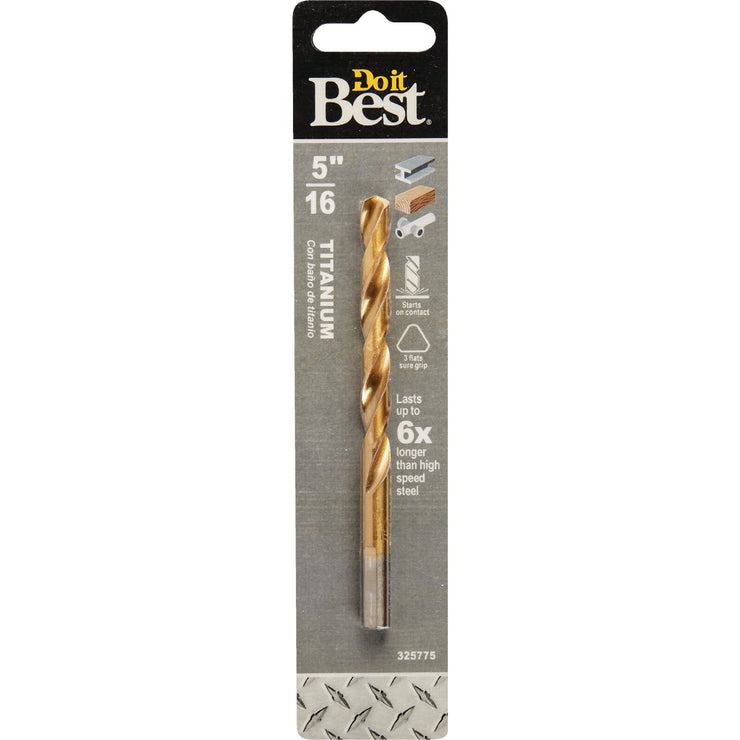 Do it Best 5/16 In. Titanium Drill Bit