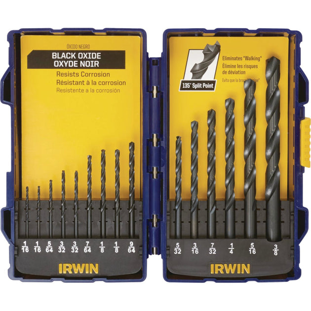 Irwin 15-Piece Black Oxide Drill Bit Set – Hemlock Hardware