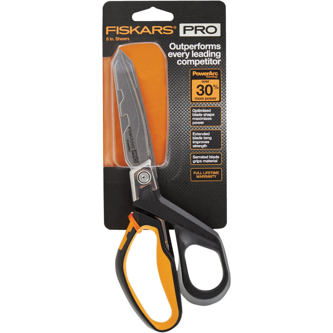 Fiskars PowerArc 8 In. Stainless Steel Scissors – Hemlock Hardware