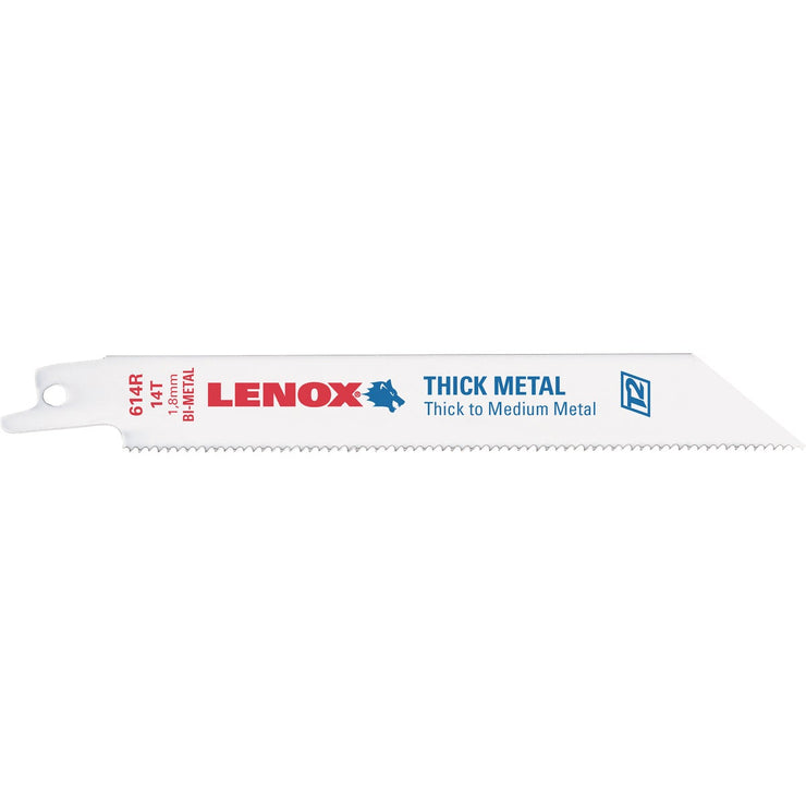 Lenox 6 In. 14 TPI Thick Metal Reciprocating Saw Blade (5-Pack)
