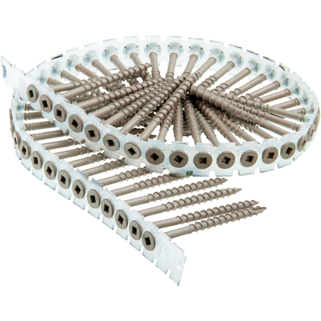 Senco DuraSpin #8 x 3 In. Square Drive Flat Collated Deck