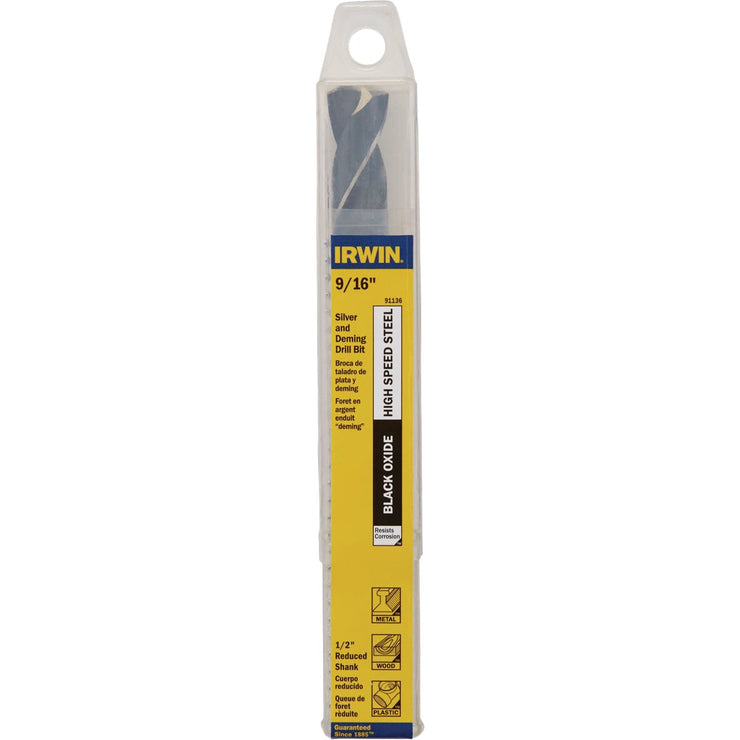 Irwin 9/16 In. Black Oxide Silver & Deming Drill Bit