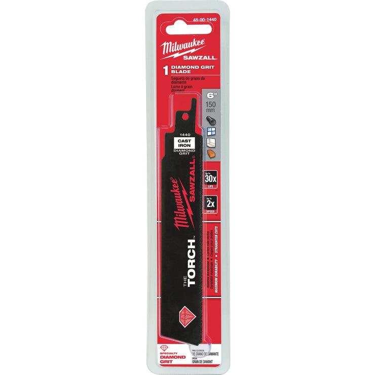 Milwaukee 6 In. Diamond Grit Reciprocating Saw Blade
