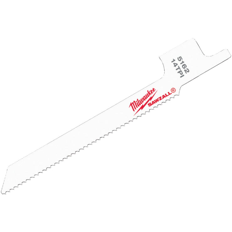 Milwaukee Sawzall 3-5/8 In. 14 TPI Scroll Cutting Metal Reciprocating Saw Blade (5-Pack)