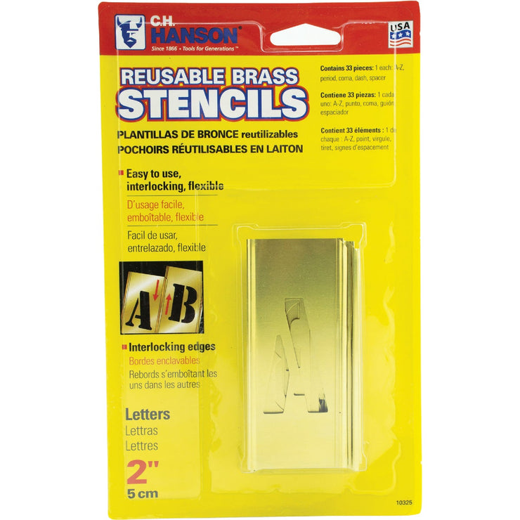 CH Hanson 2 In. Letter Stencil Set (32 Piece)