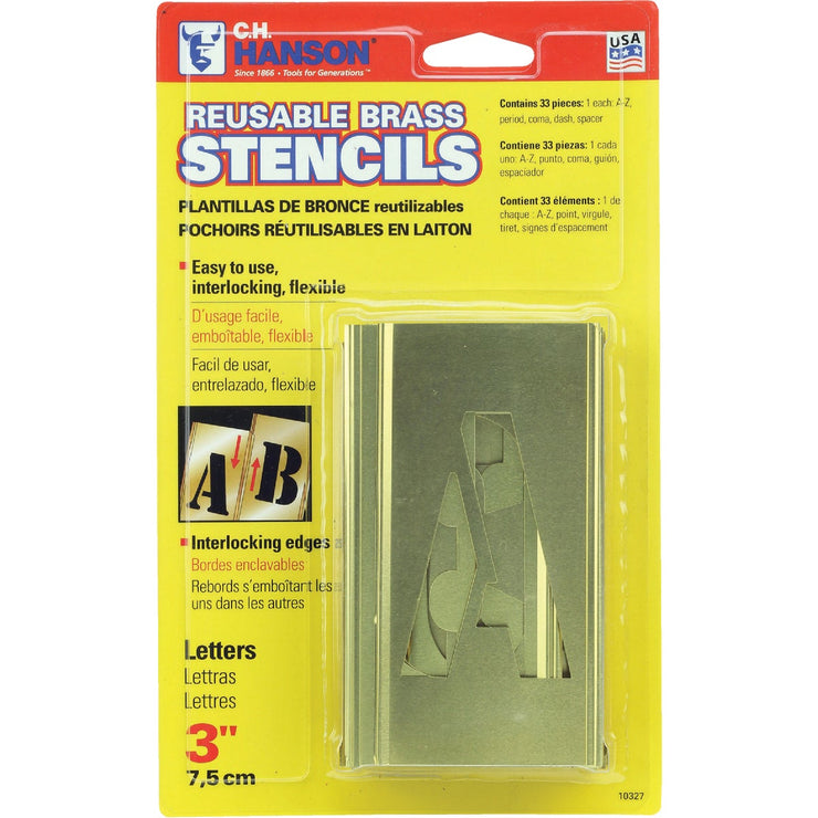 CH Hanson 3 In. Letter Stencil Set (32 Piece)
