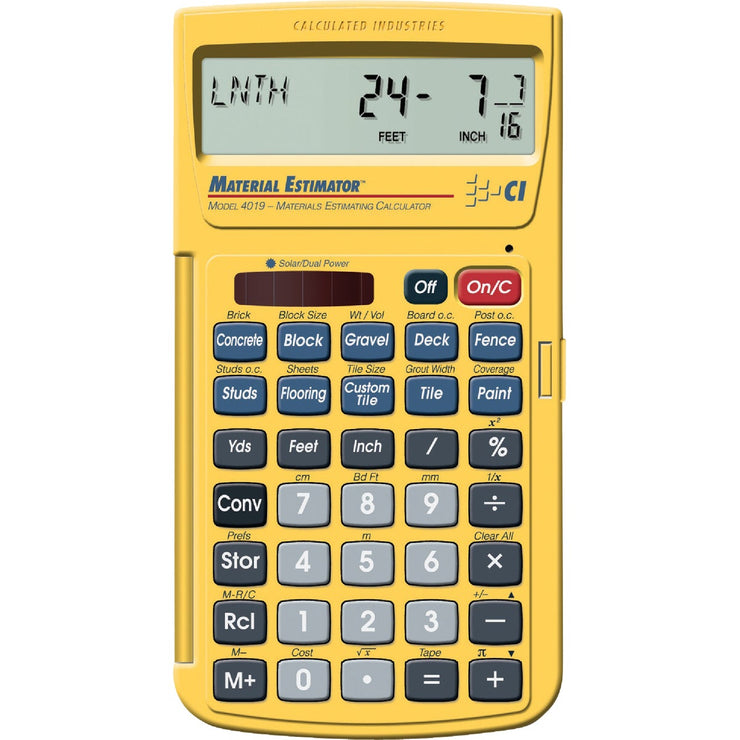 Calculated Industries Material Estimator Project Calculator
