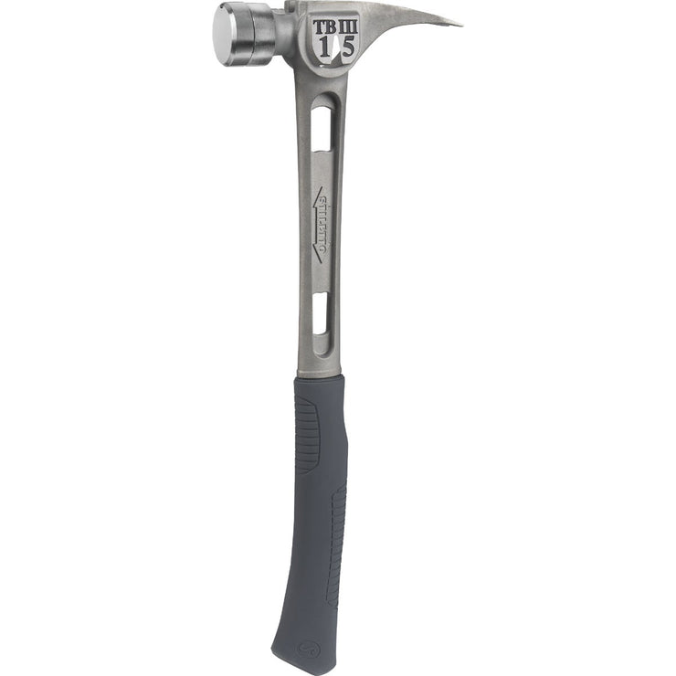 Stiletto Ti-Bone III 15 Oz. Smoothed-Face Framing Hammer with Curved Titanium Handle