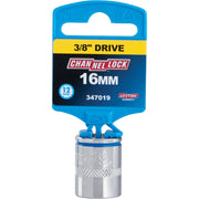 Channellock 3/8 In. Drive 16 mm 12-Point Shallow Metric Socket