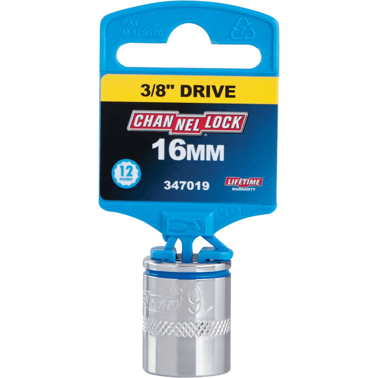 Channellock 3/8 In. Drive 16 mm 12-Point Shallow Metric Socket