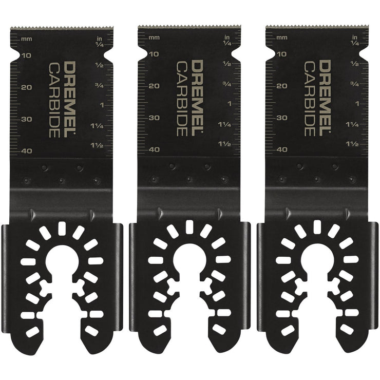 Dremel Universal 1-1/4 In. Carbide Flush Cut Oscillating Blade (3-Pack)