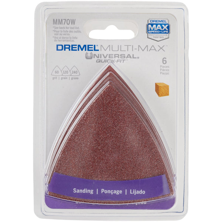 Dremel Multi Max Bare Wood 260/120/240-Grit Sandpaper Assortment (6-Pack)