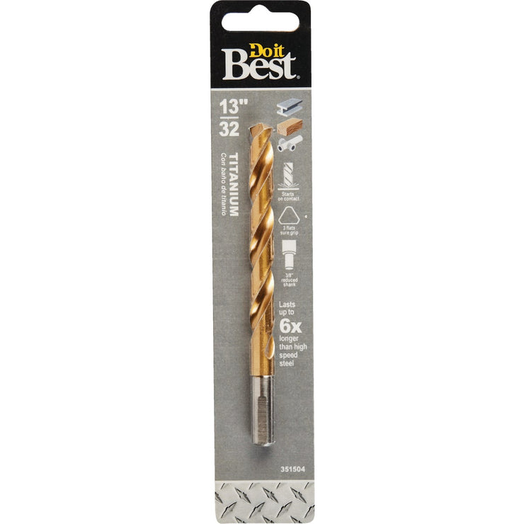 Do it Best 13/32 In. Titanium Drill Bit