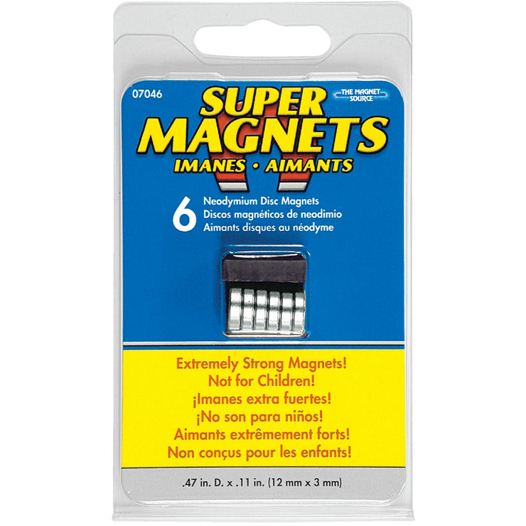 Master Magnetics 0.472 in. Neodymium Disc Magnet (6-Pack)