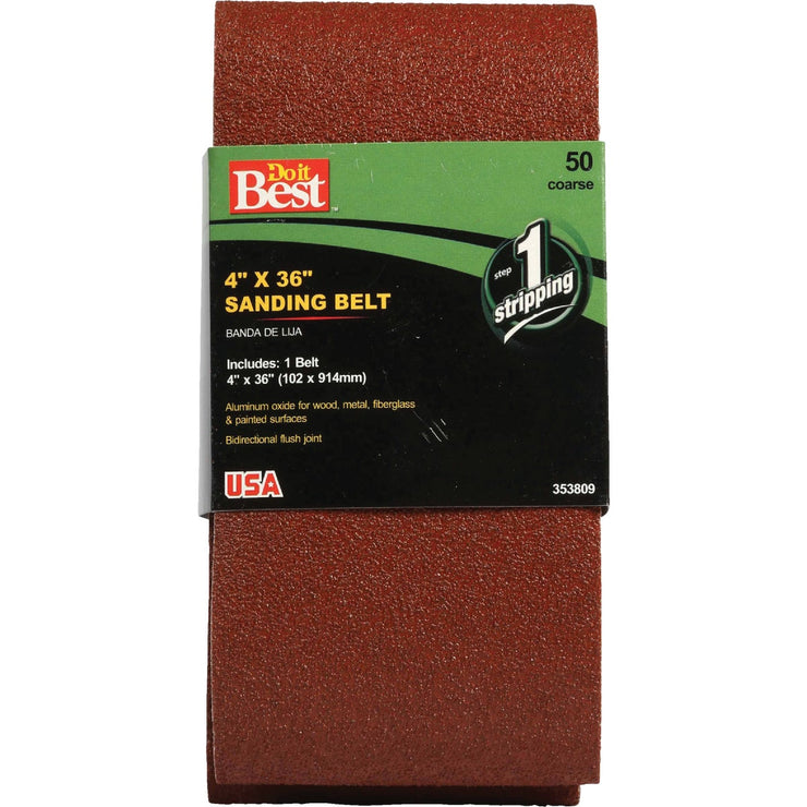 Do it Best 4 In. x 36 In. 50 Grit Heavy-Duty Sanding Belt