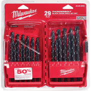 Milwaukee THUNDERBOLT 29-Piece Black Oxide Drill Bit Set, 1/16 In. thru 1/2 In.