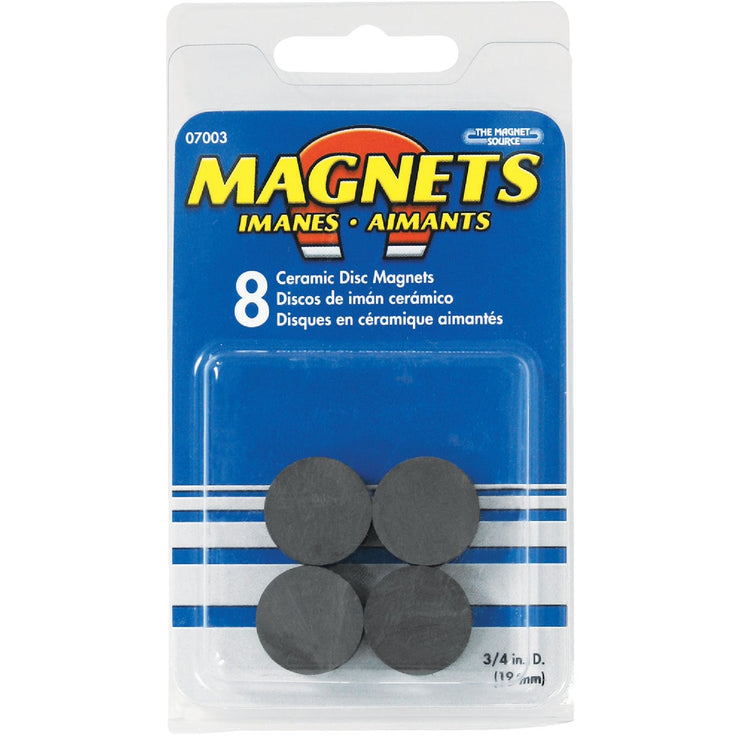 Master Magnetics 3/4 in. Ceramic Magnetic Discs (8-Pack)
