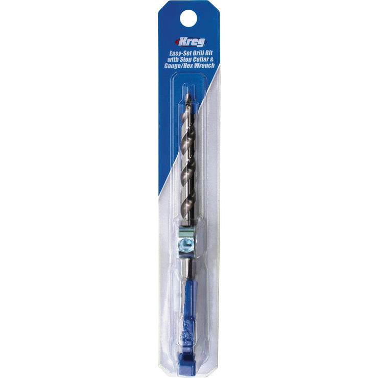Kreg Easy-Set Step Drill Bit with Stop Collar & Gauge/Hex Wrench for Pocket-Hole Jigs