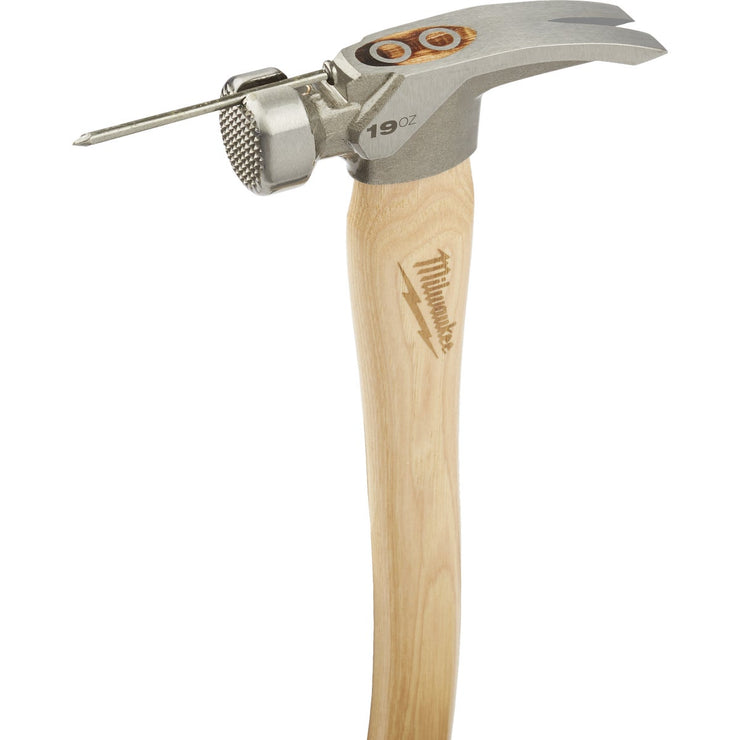 Milwaukee 19 Oz. Milled-Face Framing Hammer with Hickory Handle