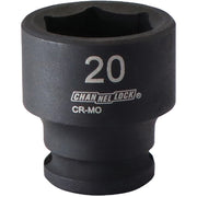 Channellock 3/8 In. Drive 20 mm 6-Point Shallow Metric Impact Socket