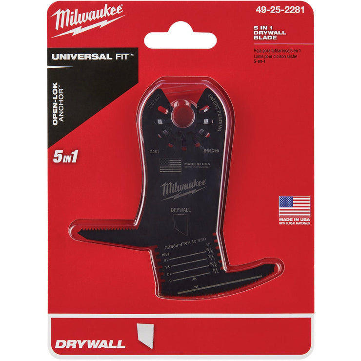 Milwaukee OPEN-LOK 5-In-1 Bi-Metal Drywall Oscillating Blade