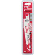 Milwaukee Sawzall THE AX 6 In. 5 TPI Wood w/Nails Demolition Reciprocating Saw Blade (5-Pack)