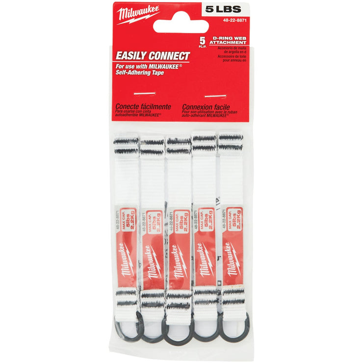 Milwaukee 5 Lb. D-Ring Web Attachment Lanyard Accessory (5-Pack)