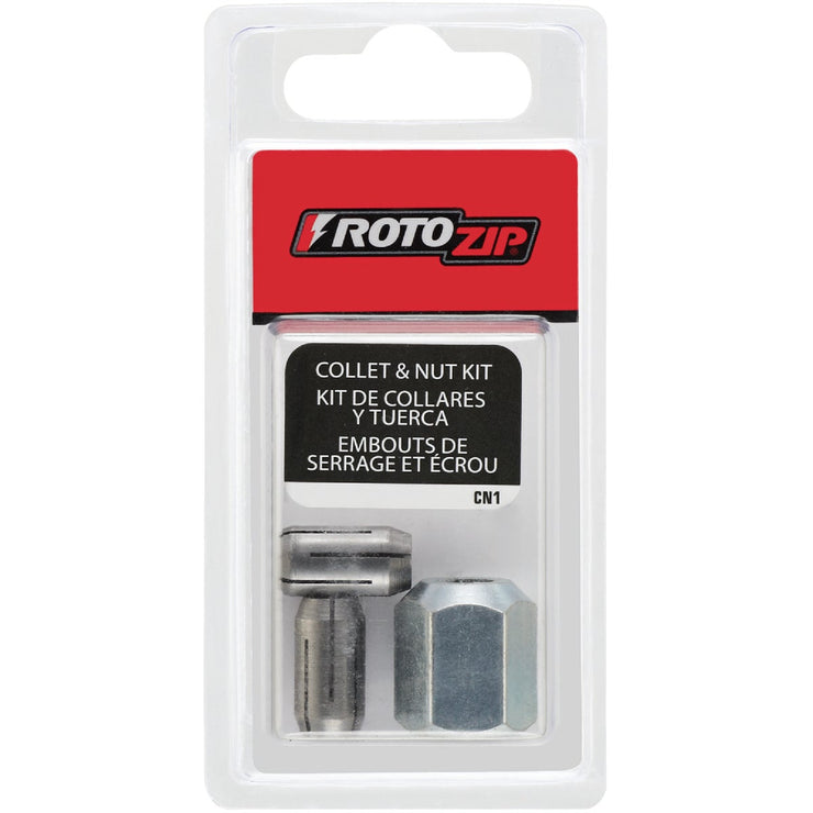 RotoZip 1/8 In., 5/32 In., 1/4 In. Collet Nut Kit (4-Pieces)