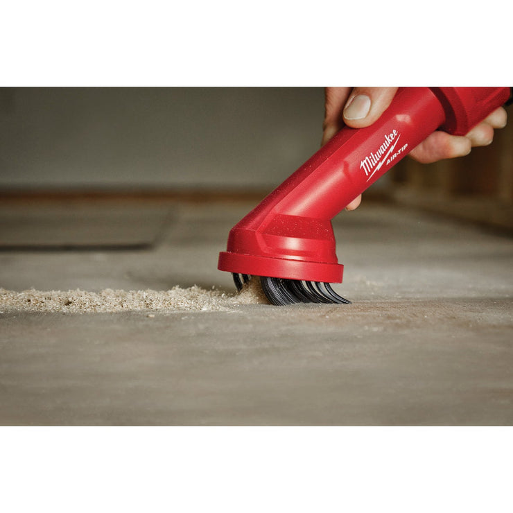 Milwaukee AIR-TIP 1-1/4 In. - 2-1/2 In. Red Plastic Cross Bristle Vacuum Brush