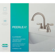 Peerless Claymore Brushed Nickel 2-Handle Lever 4 In. Centerset Hi-Arc Bathroom Faucet with Pop-Up