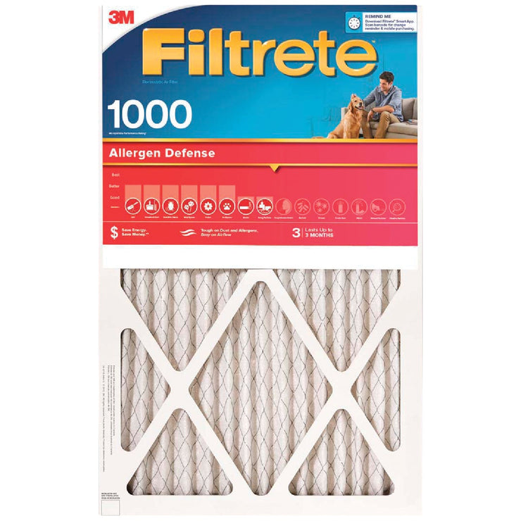 3M Filtrete 14 In. x 24 In. x 1 In. Allergen Defense 1000/1085 MPR Furnace Filter