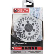 Delta 5-Spray 1.8 GPM H2Okinetic Fixed Showerhead, Chrome