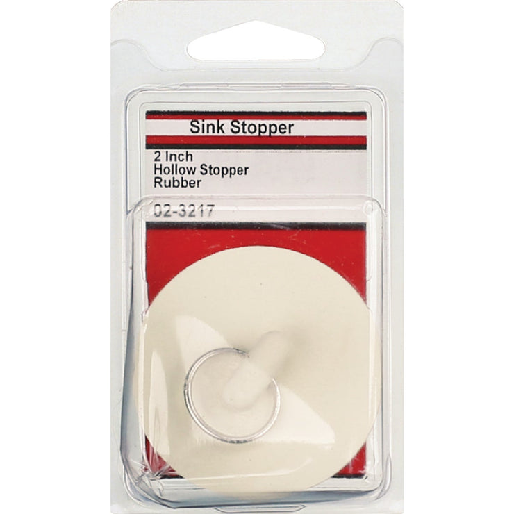 Lasco Hollow Stopper 2 In. White Sink Drain Stopper