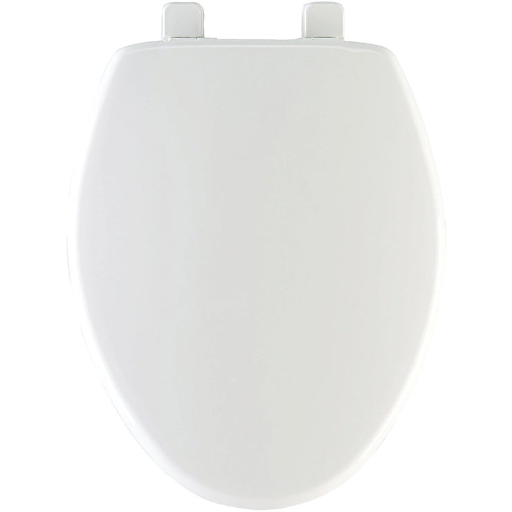 Mayfair Elongated Closed Front Slow Close White Plastic Toilet Seat