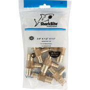 SharkBite 3/4 In. x 1/2 In. x 1/2 In. Barb Reducing Brass PEX Tee (10-Pack)