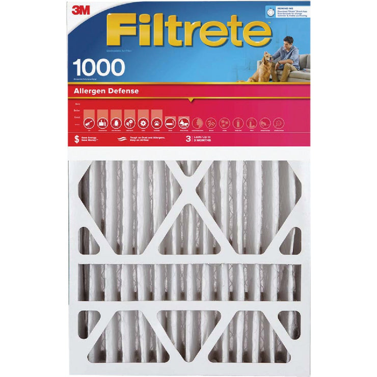 3M Filtrete 16 In. x 20 In. x 1 In. Allergen Defense 1000/1085 MPR Furnace Filter (2-Pack)